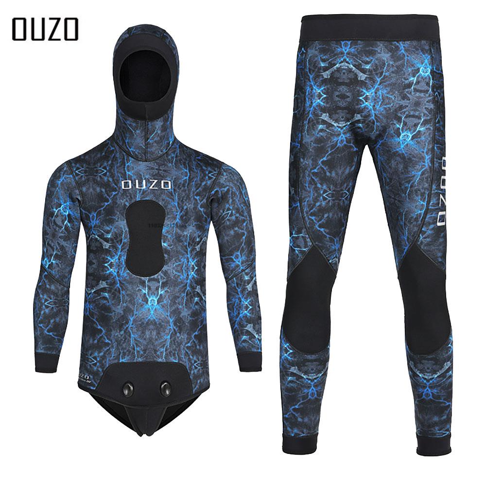 Wetsuit 3Mm Neoprene - Heren 3Mm Speervissen Wetsuit Camouflage Jacht