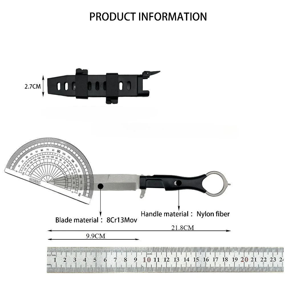 Hoge hardheid 8Cr13Mov Blade O - Dive Knife Titanium recensie en prijs